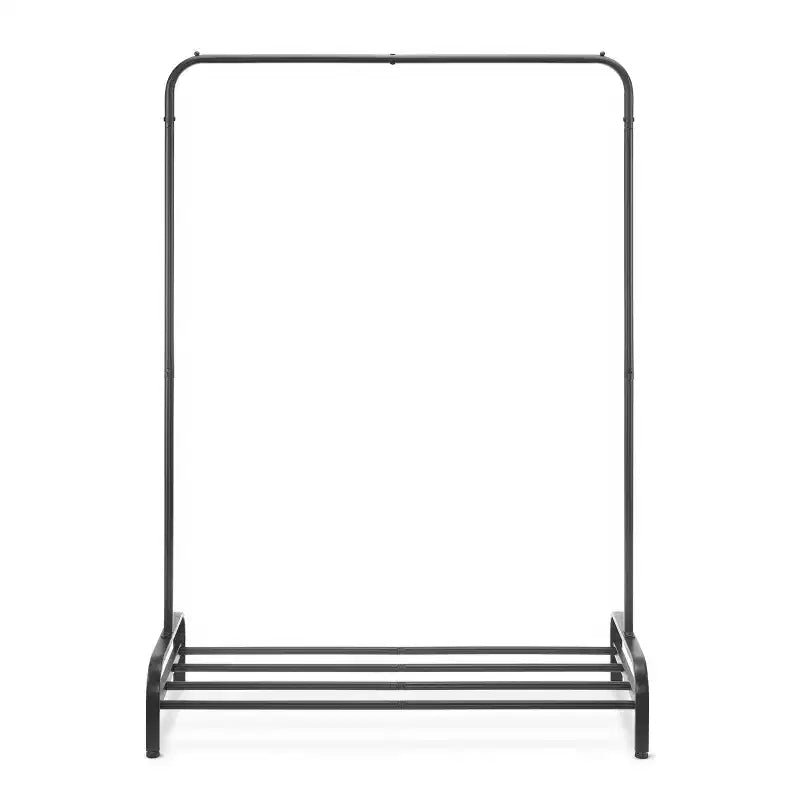 Portant à vêtements en acier, noir, 155 cm (H) x 109 cm (L)