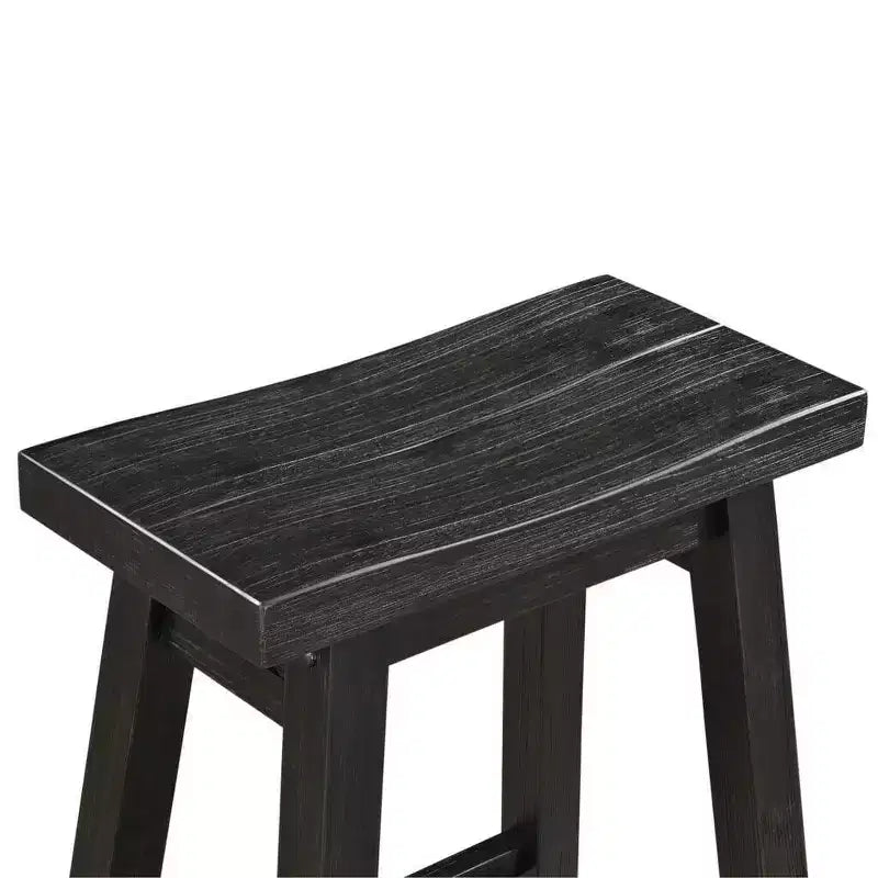 Tabouret de bar sans dossier, hauteur comptoir, finition noir charbon