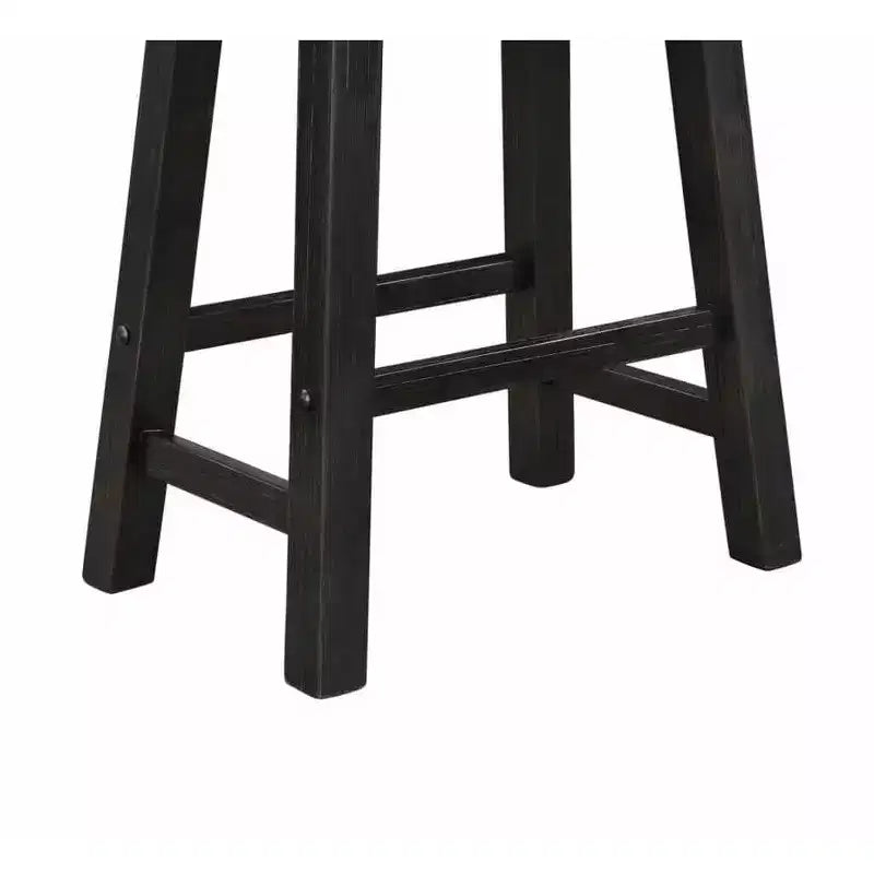Tabouret de bar sans dossier, hauteur comptoir, finition noir charbon