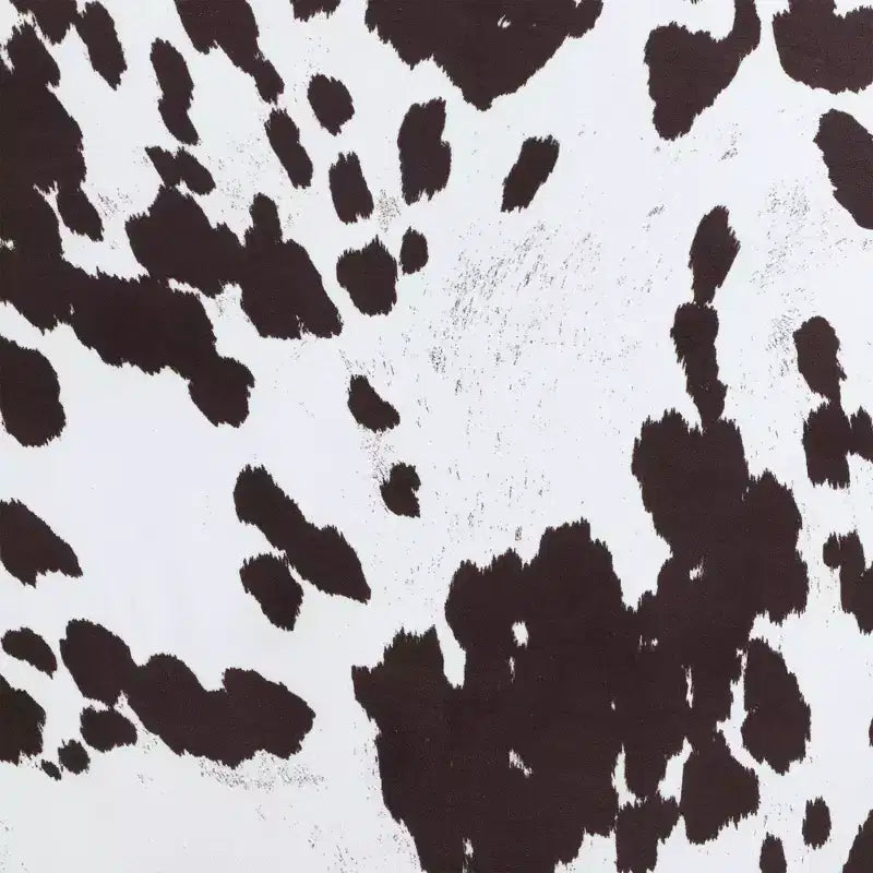 Pouf de rangement, imprimé vache marron