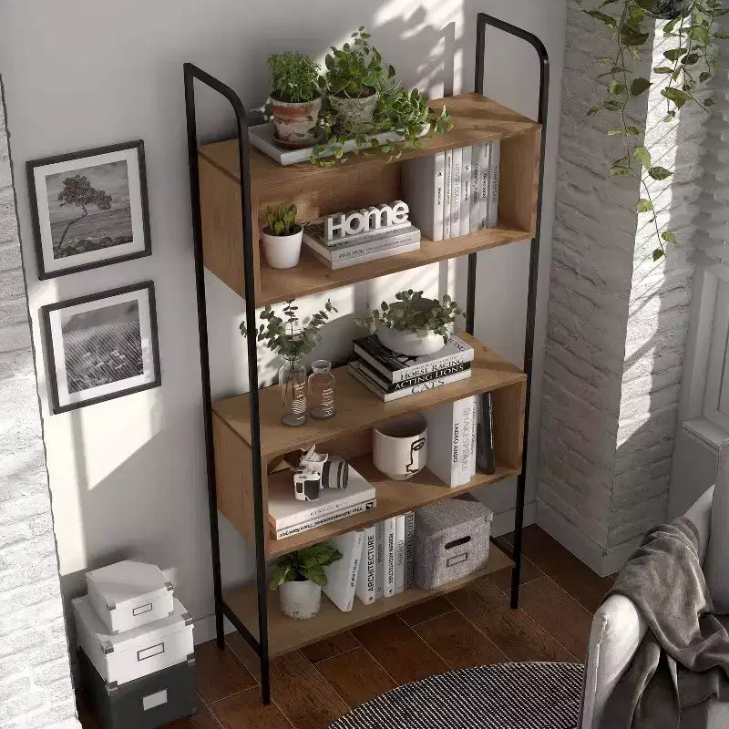 Étagère de 169,5 cm à 5 tablettes, chêne vieilli