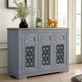 Buffet vaisselier vintage 45" avec rangement, gris