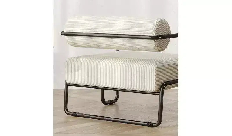 Fauteuil d'appoint moderne en fer de 68,5 cm, fauteuil confortable pour le salon et la chambre