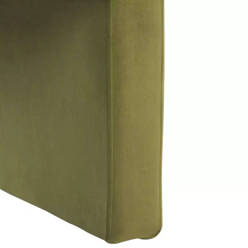 Fauteuil d'appoint en velours avec coussin amovible, vert olive