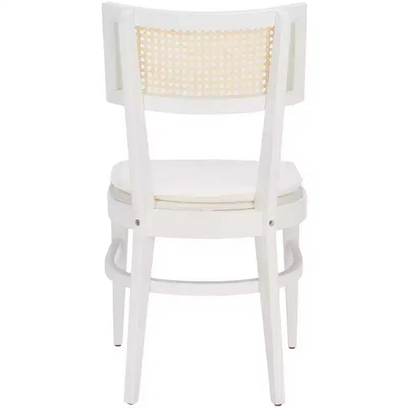 Chaise de salle à manger en rotin avec coussin, cadre en bois naturel