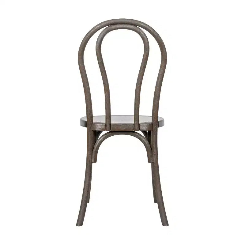 Lot de 2 chaises Thonet en résine aspect bois, pour usage commercial intérieur/extérieur