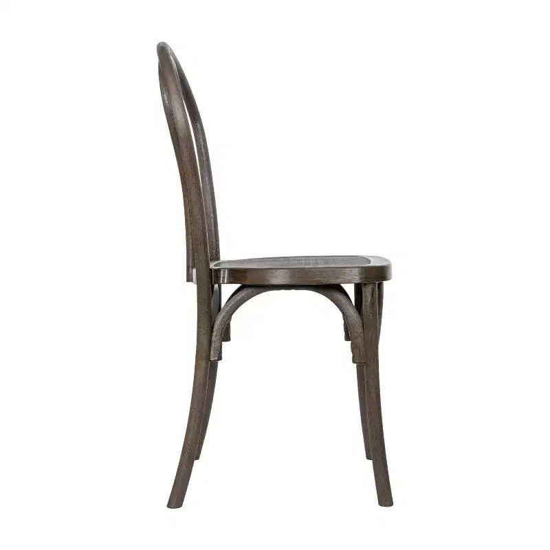 Lot de 2 chaises Thonet en résine aspect bois, pour usage commercial intérieur/extérieur