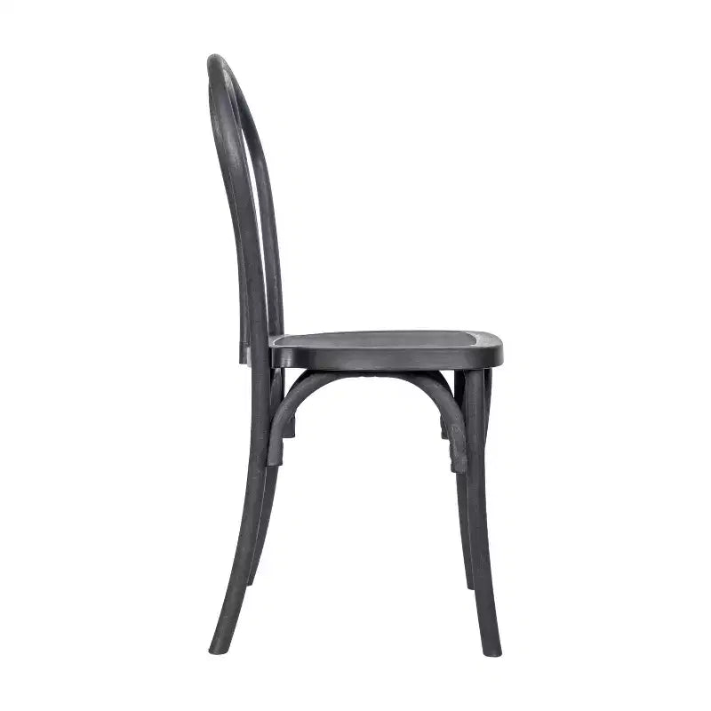 Lot de 2 chaises Thonet en résine aspect bois, pour usage commercial intérieur/extérieur