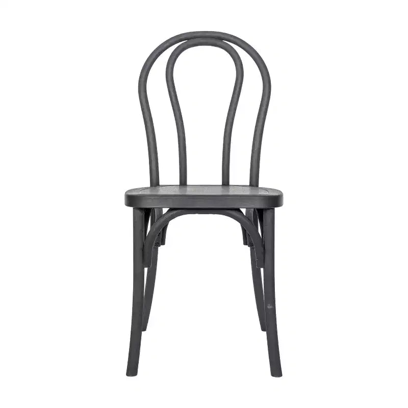 Lot de 2 chaises Thonet en résine aspect bois, pour usage commercial intérieur/extérieur