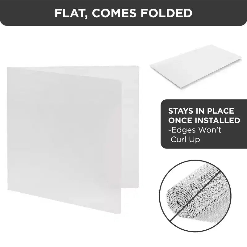 Doublure d'étagère en plastique rigide pour organisateur de placard coulissant, givré transparent
