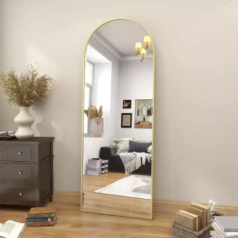 Miroir sur pied arqué moderne pleine longueur 64"x21"