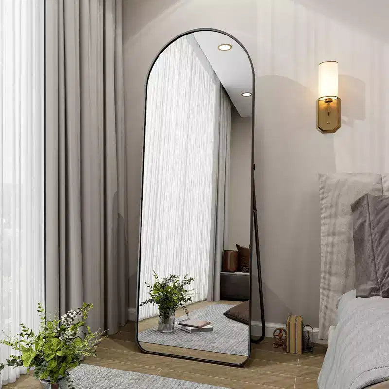 Miroir sur pied arqué moderne pleine longueur 64"x21"