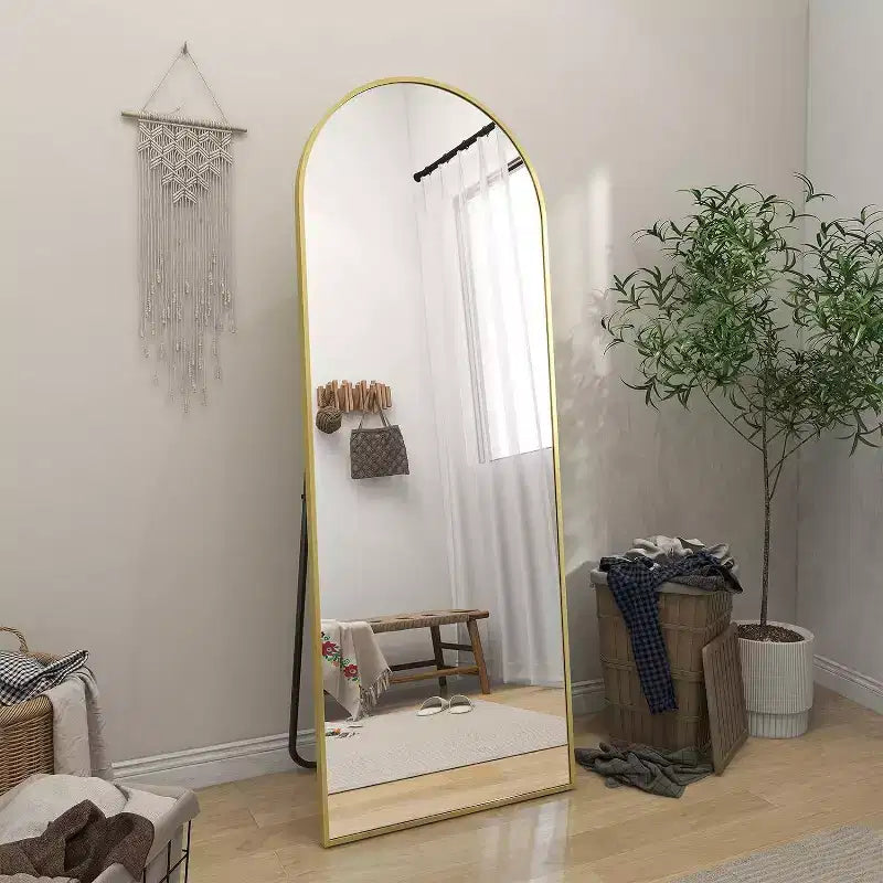 Miroir sur pied arqué moderne pleine longueur 64"x21"