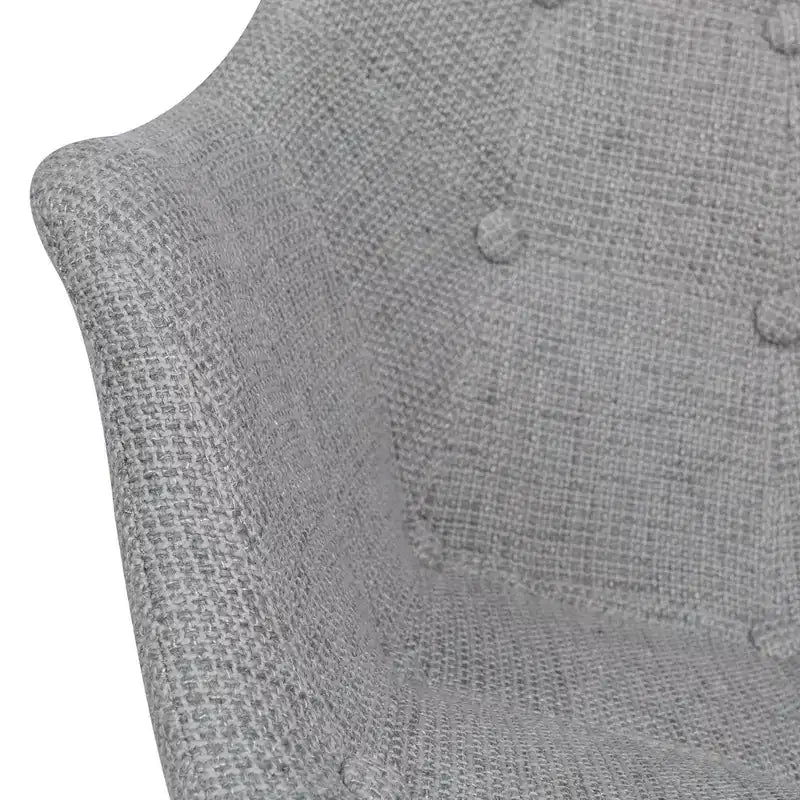 Fauteuil à bascule pour chambre d'enfant Willow, piètement en bois de frêne, revêtement en sergé/velours