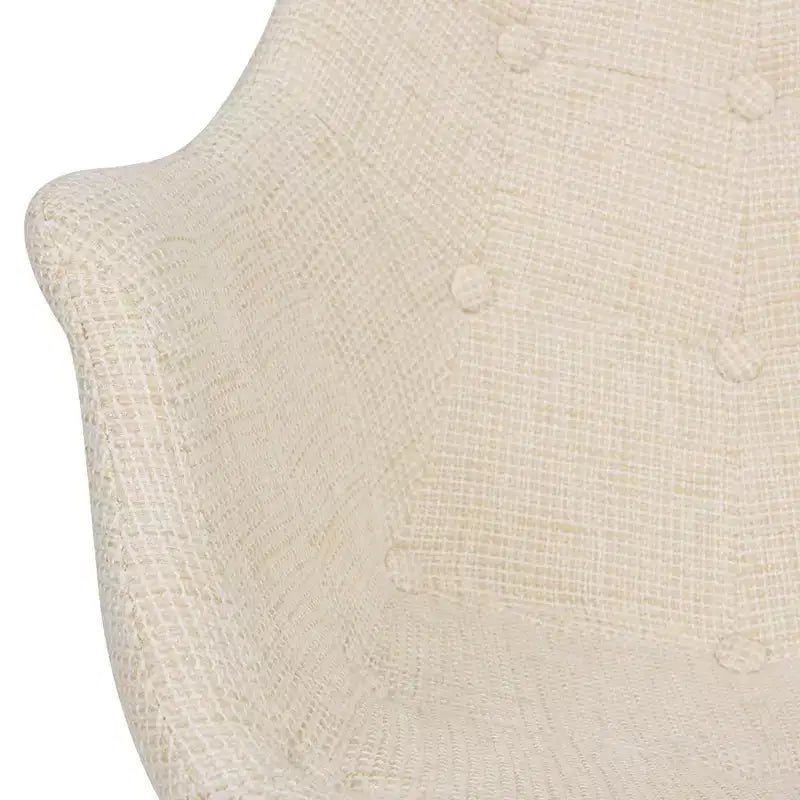 Fauteuil à bascule pour chambre d'enfant Willow, piètement en bois de frêne, revêtement en sergé/velours