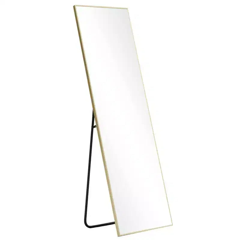 Miroir à poser carré en aluminium 64x21" avec béquille