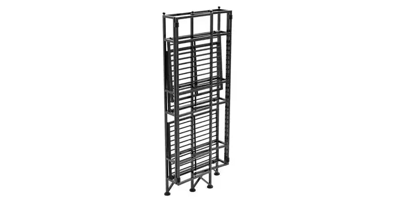Étagère de rangement métallique pliable à 3 niveaux de 82,5 cm