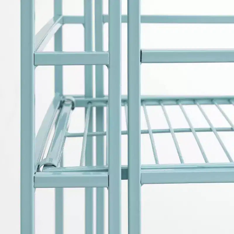 Étagère de rangement métallique pliable à 3 niveaux de 82,5 cm