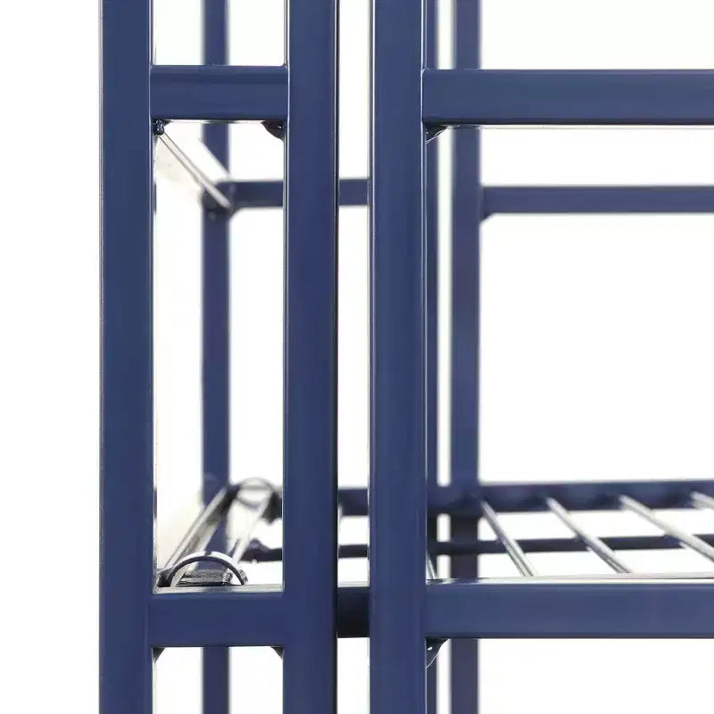 Étagère de rangement métallique pliable à 3 niveaux de 82,5 cm