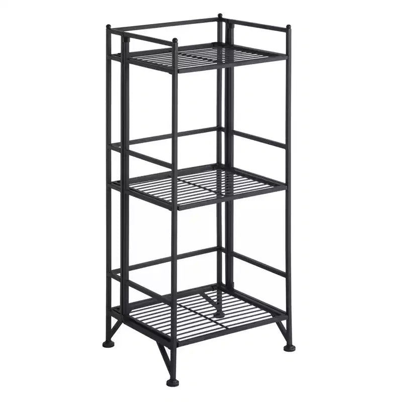 Étagère de rangement métallique pliable à 3 niveaux de 82,5 cm