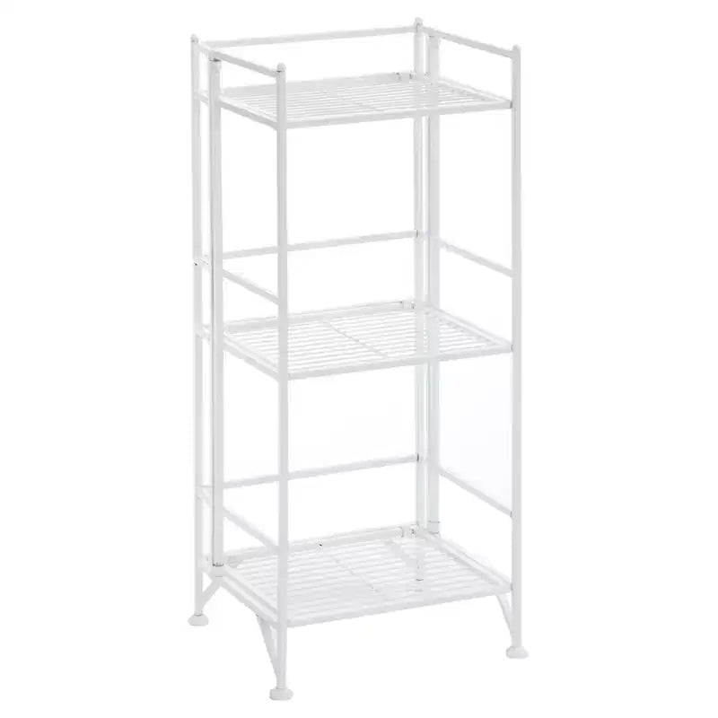 Étagère de rangement métallique pliable à 3 niveaux de 82,5 cm