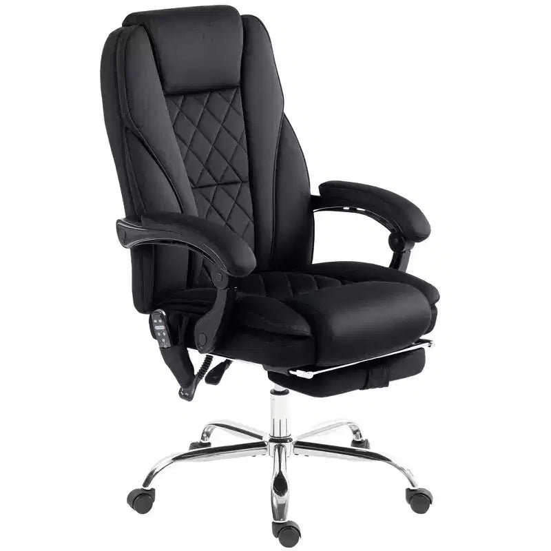 Chaise de bureau de massage directionnelle avec hauteur réglable, chauffage et repose-pieds