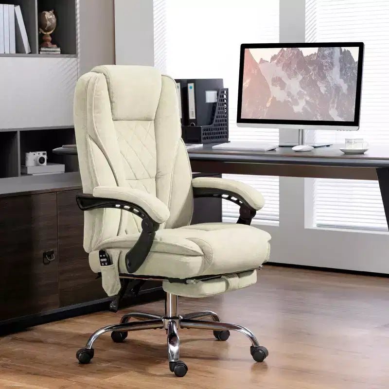 Chaise de bureau de massage directionnelle avec hauteur réglable, chauffage et repose-pieds