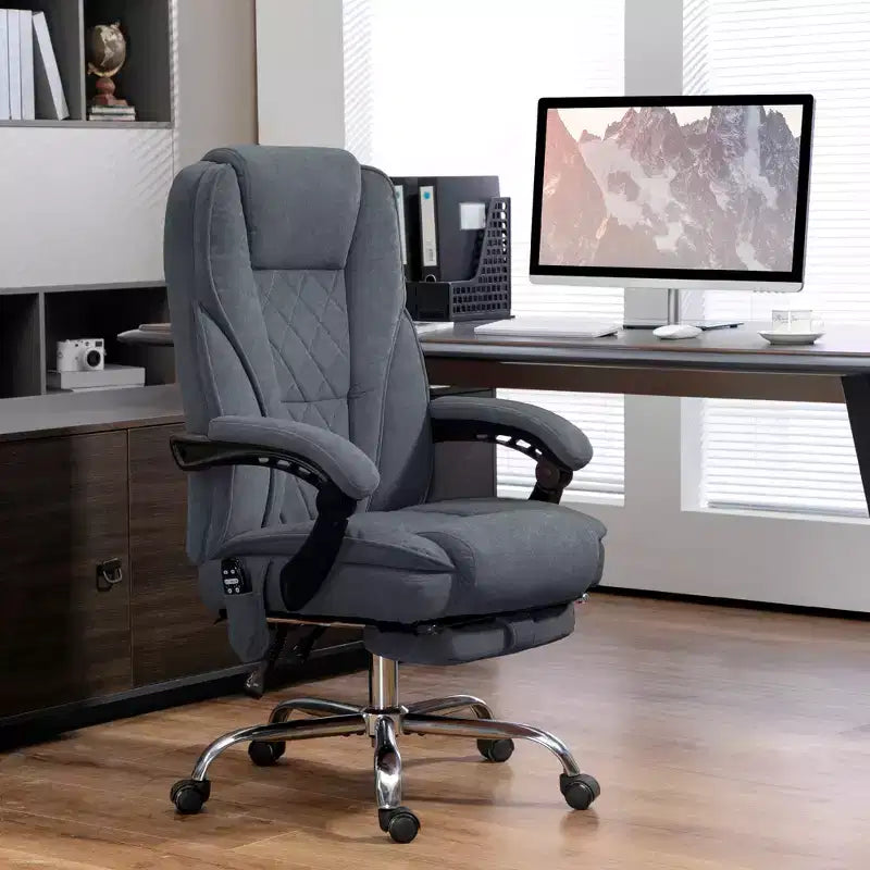 Chaise de bureau de massage directionnelle avec hauteur réglable, chauffage et repose-pieds