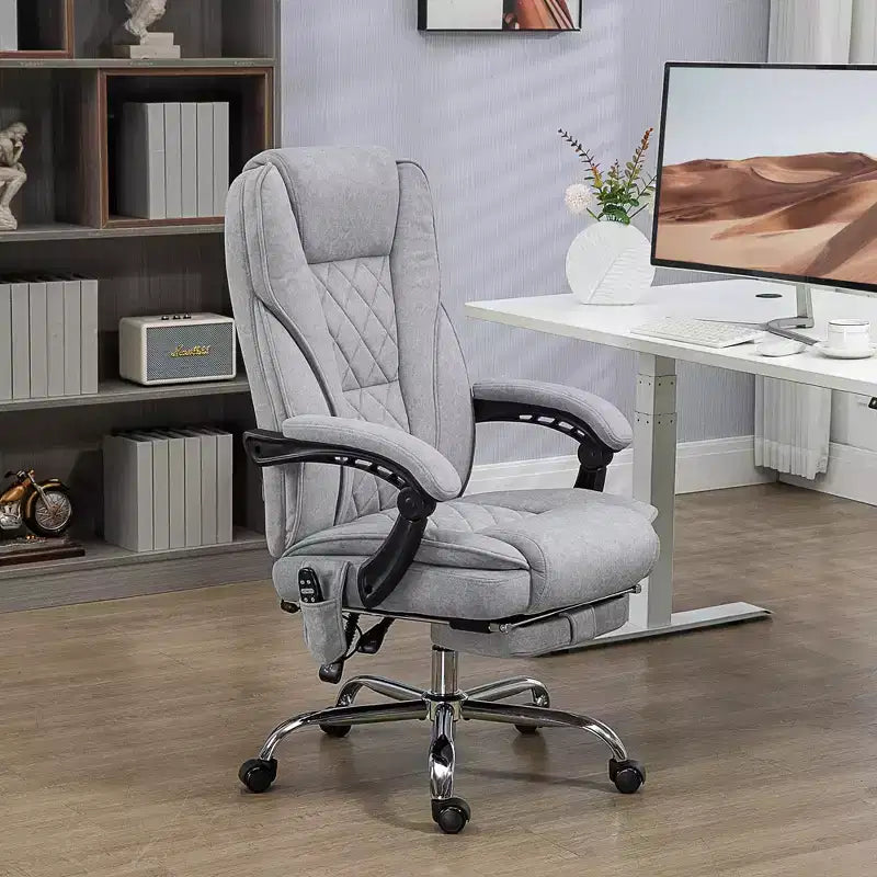 Chaise de bureau de massage directionnelle avec hauteur réglable, chauffage et repose-pieds