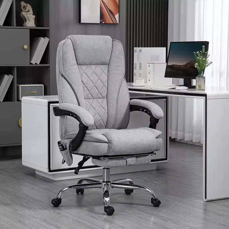 Chaise de bureau de massage directionnelle avec hauteur réglable, chauffage et repose-pieds