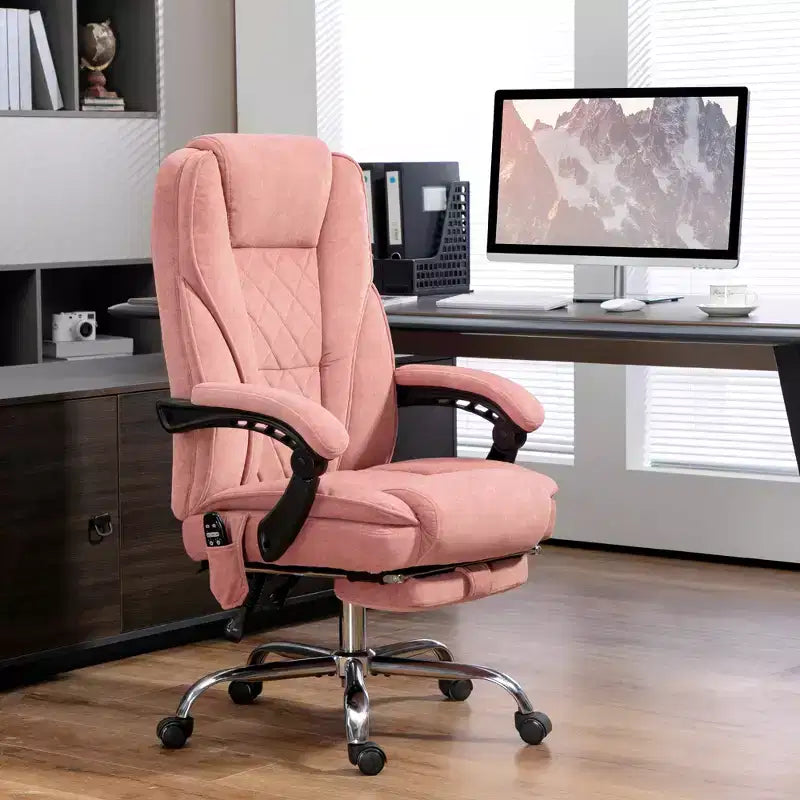 Chaise de bureau de massage directionnelle avec hauteur réglable, chauffage et repose-pieds