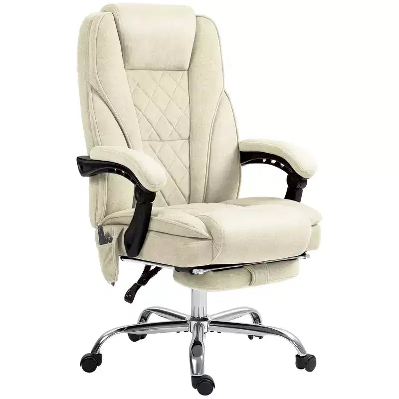 Chaise de bureau de massage directionnelle avec hauteur réglable, chauffage et repose-pieds