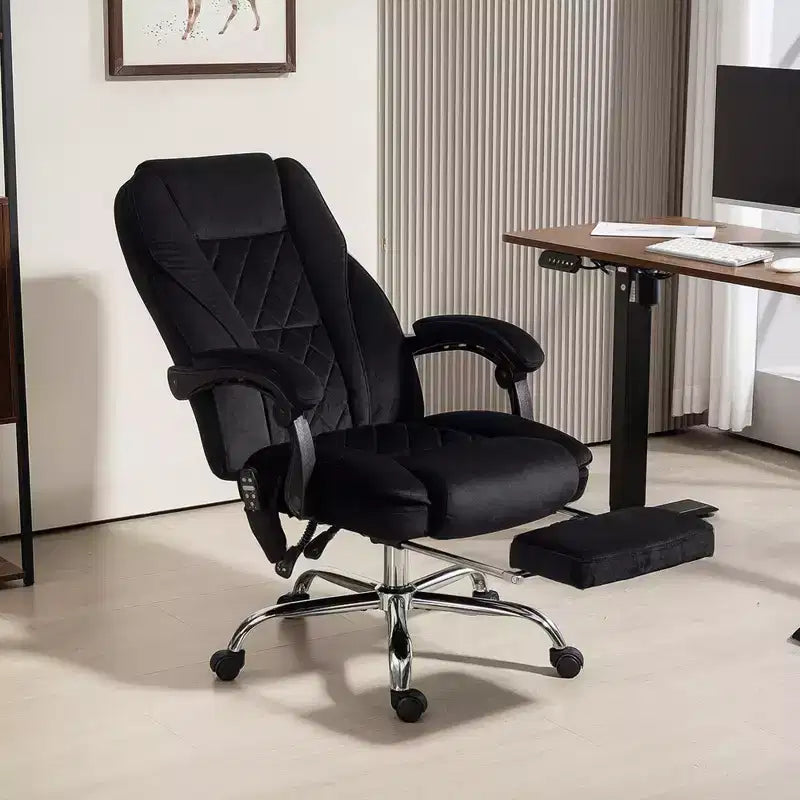 Chaise de bureau de massage directionnelle avec hauteur réglable, chauffage et repose-pieds