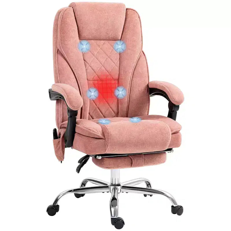 Chaise de bureau de massage directionnelle avec hauteur réglable, chauffage et repose-pieds