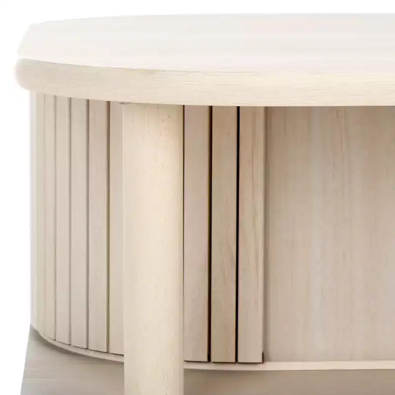 Table basse rectangulaire avec rangement et portes coulissantes