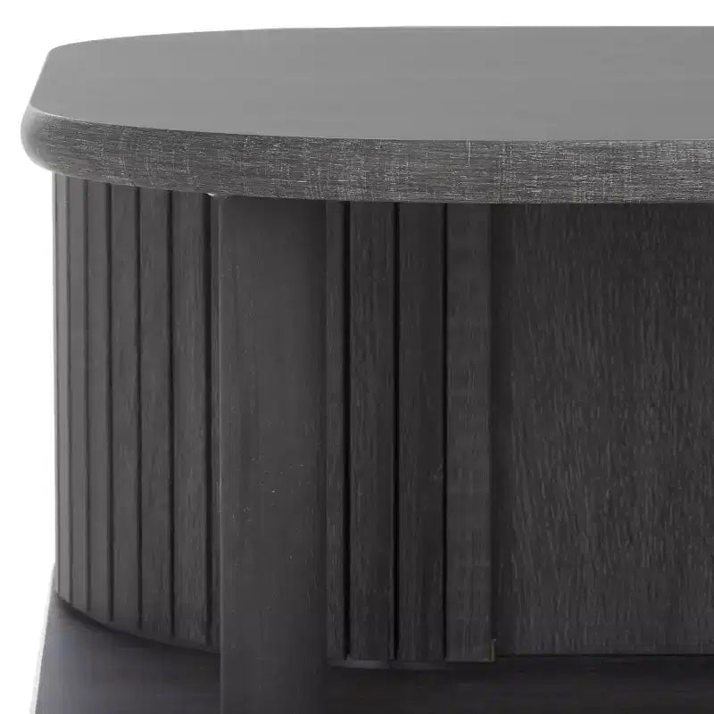 Table basse rectangulaire avec rangement et portes coulissantes