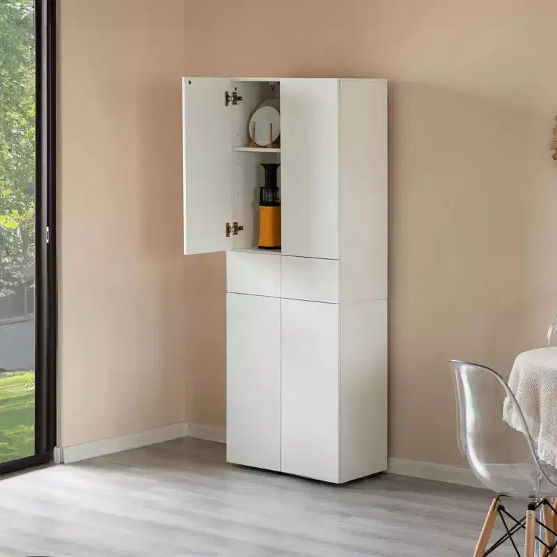 Armoire de cuisine garde-manger de 168 cm de style ferme avec 4 portes, 3 étagères réglables et 1 tiroir