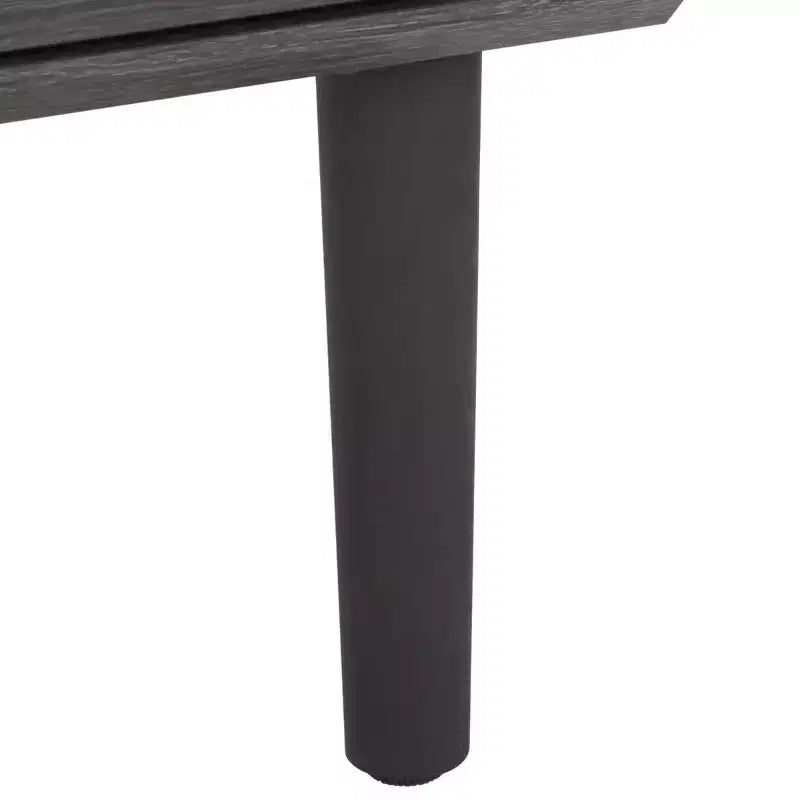 Table de chevet à 2 tiroirs en cannage de rotin, placage noyer
