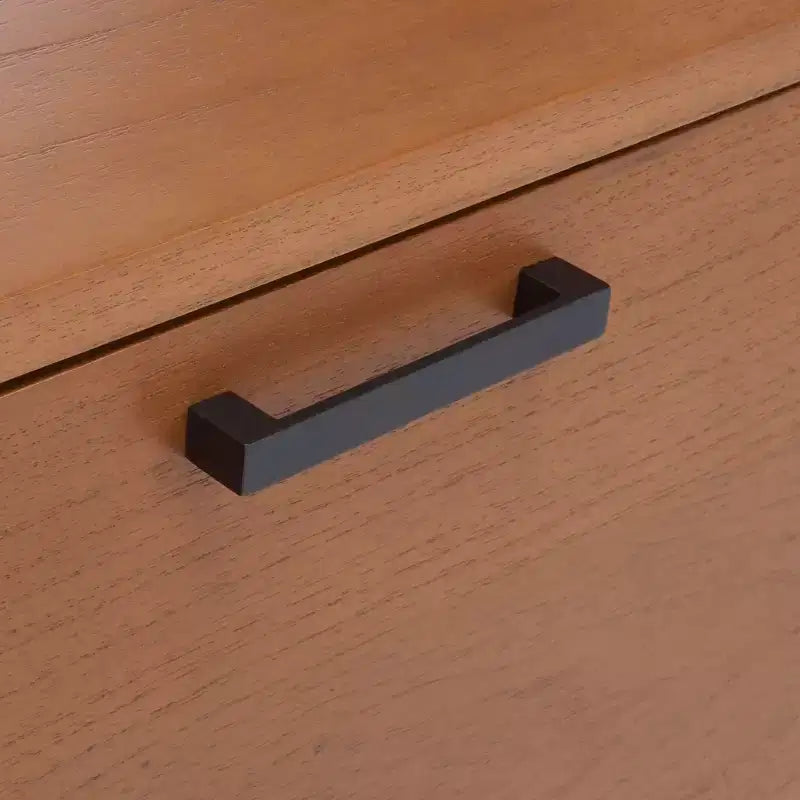 Bibliothèque étagère 3 tablettes 1 porte, Acajou/Charbon de bois