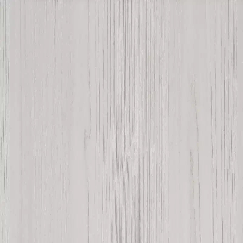 Table de chevet à 2 tiroirs, bois d'ingénierie avec placage, blanc