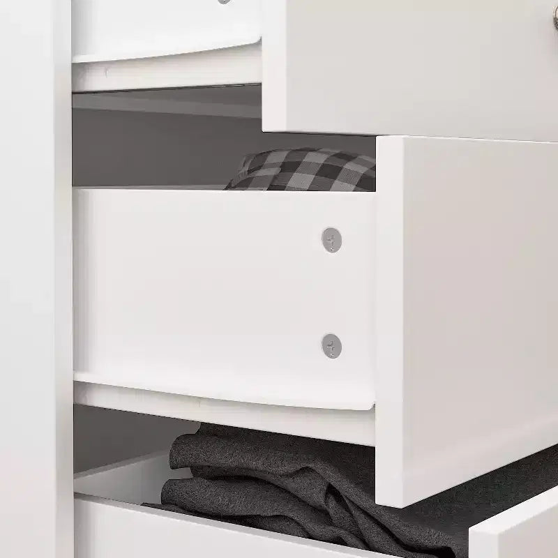 Commode 10 tiroirs, style vintage avec poignées métalliques
