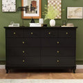 Commode 10 tiroirs, style vintage avec poignées métalliques